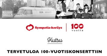 Sympatian 100-vuotiskonsertti 11.12.2021 klo 18 Takrikosalissa Tampereella