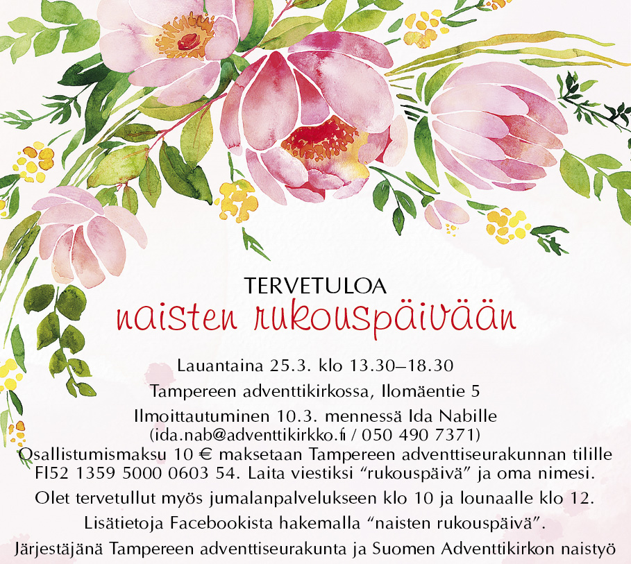 Naisten rukouspäivä  Tampereen adventtikirkossa